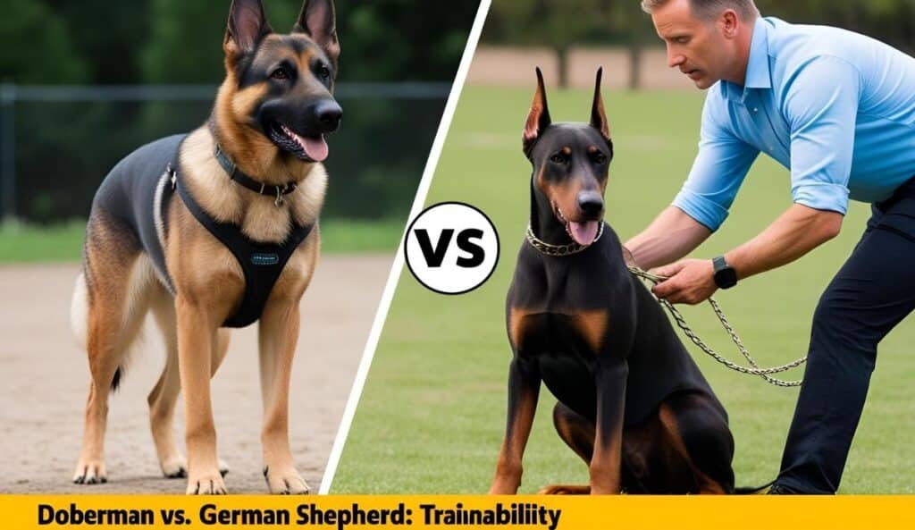 Doberman Vs German Shepherd: Trainability Comparison
