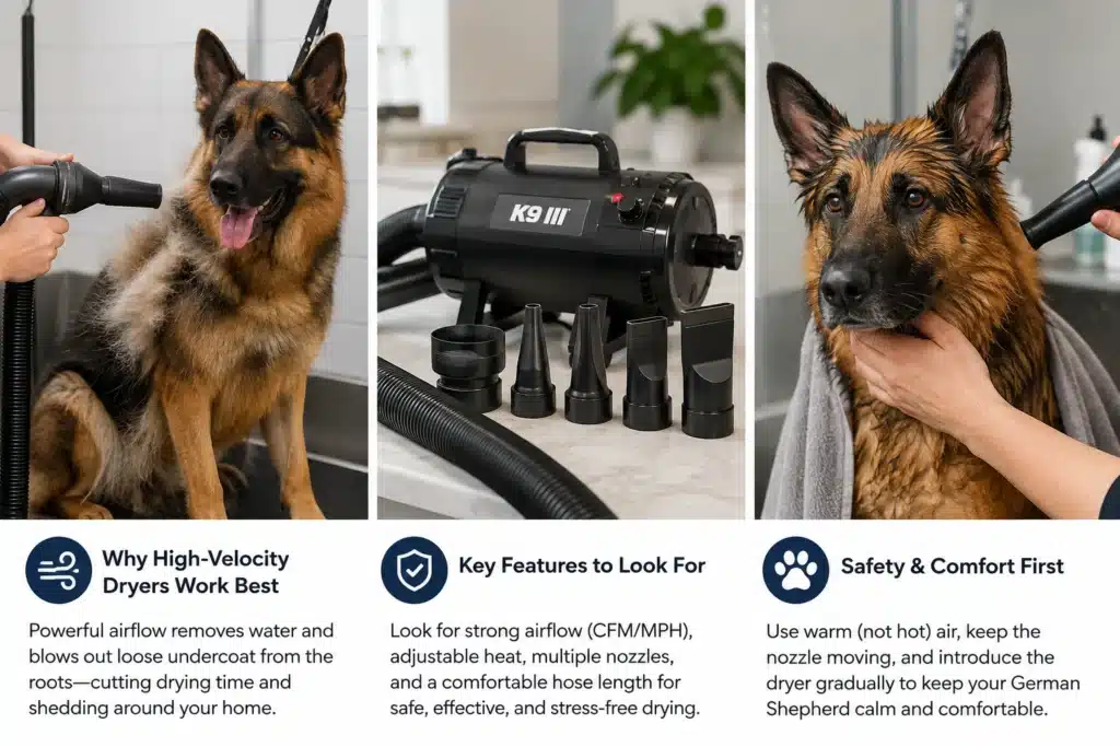 5 Best High-Velocity Dog Dryers for German Shepherds in 2026 (Tested & Vet-Reviewed) High Velocity Dog Dryers