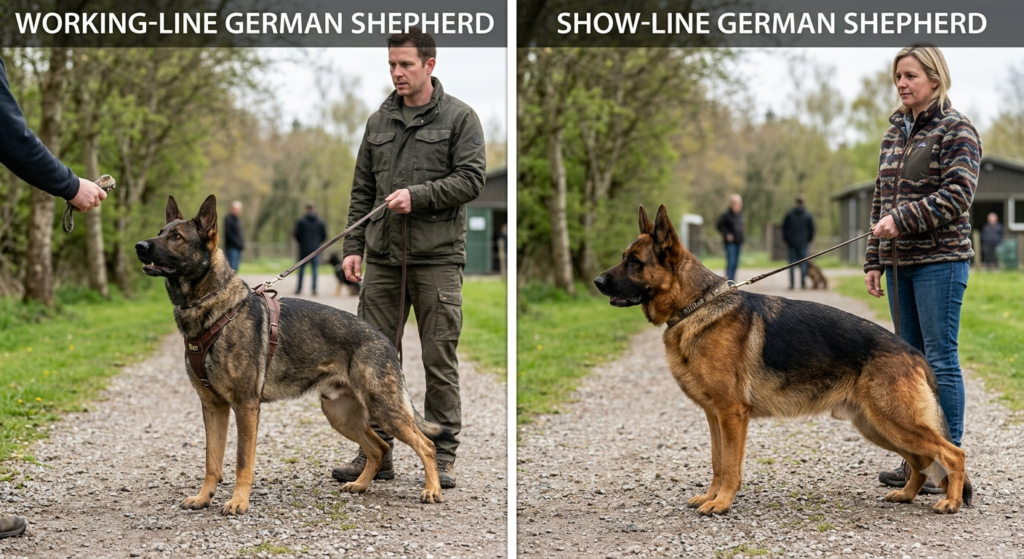Working Line vs. Show Line German Shepherd: The Complete Comparison Guide Working Line vs. Show Line German Shepherd: The Complete Comparison Guide
